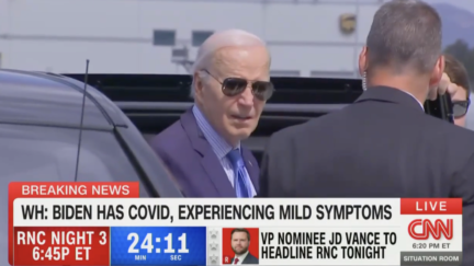 Biden maskless with Covid.